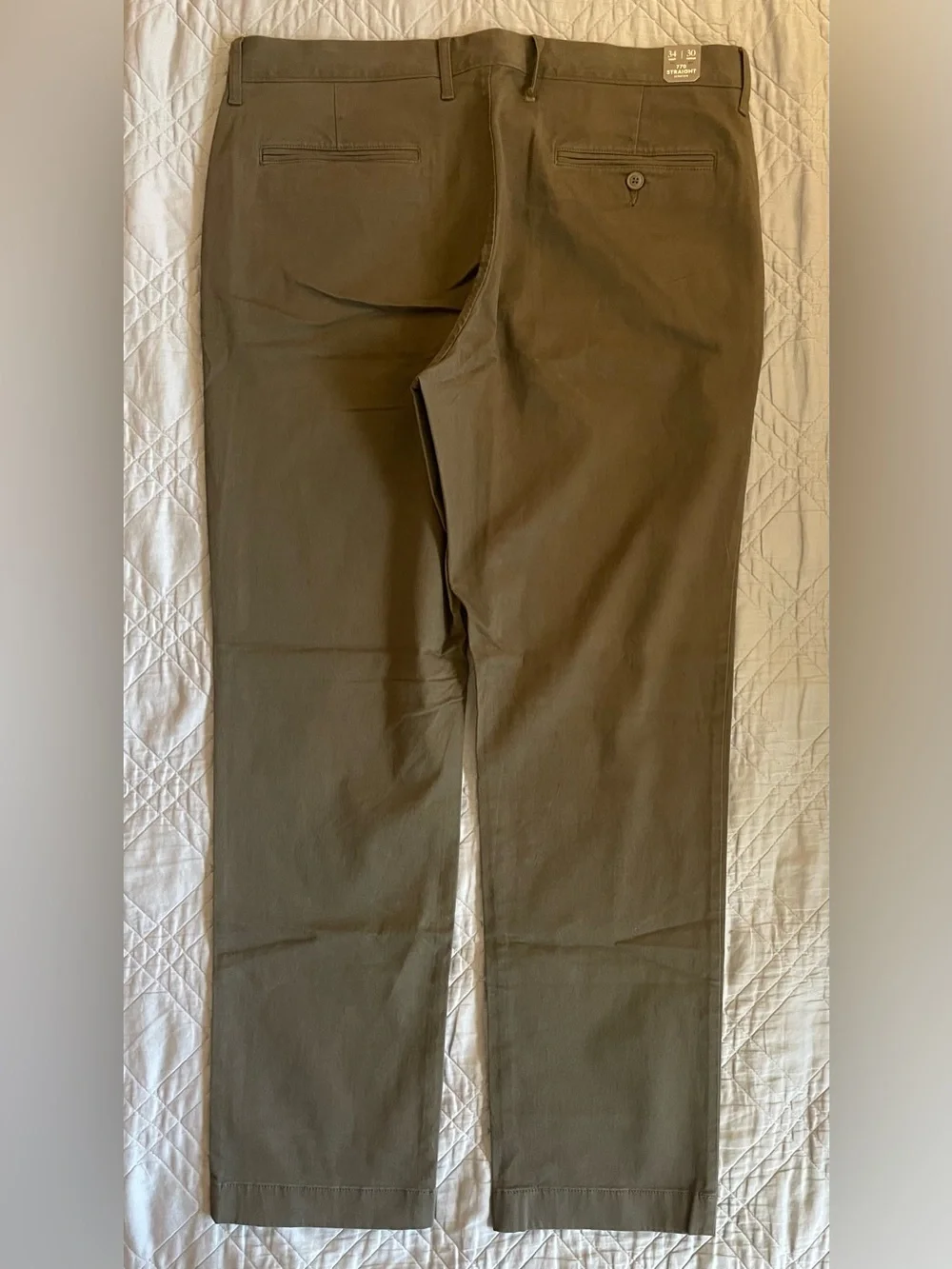 J. Crew 770M Straight-fit stretch chino pant in Catskill Green 34 NWD $98 AR886